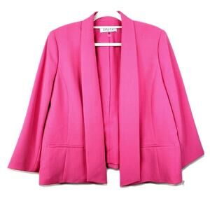 Kasper Women Blazer Jacket 14 Pink Modern Career Spring Summer Contemporary NEW